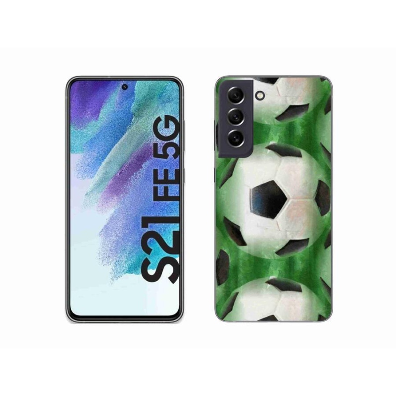 Gelový kryt mmCase na mobil Samsung Galaxy S21 FE 5G - fotbalový míč