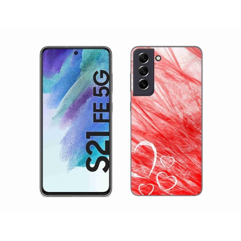 Gelový kryt mmCase na mobil Samsung Galaxy S21 FE 5G - heart