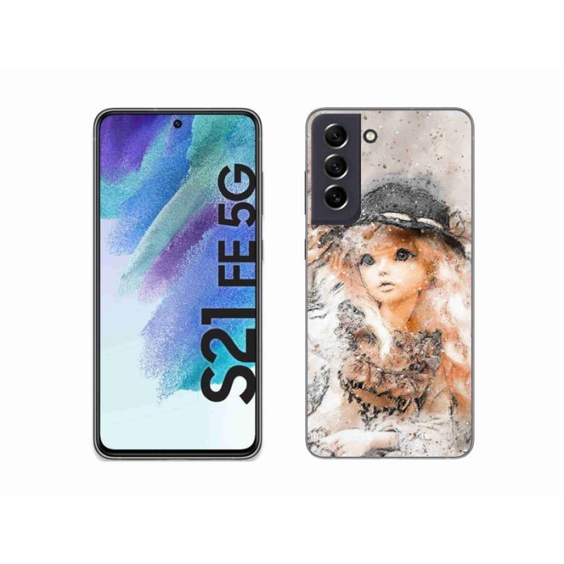 Gelový kryt mmCase na mobil Samsung Galaxy S21 FE 5G - holčička s kloboukem