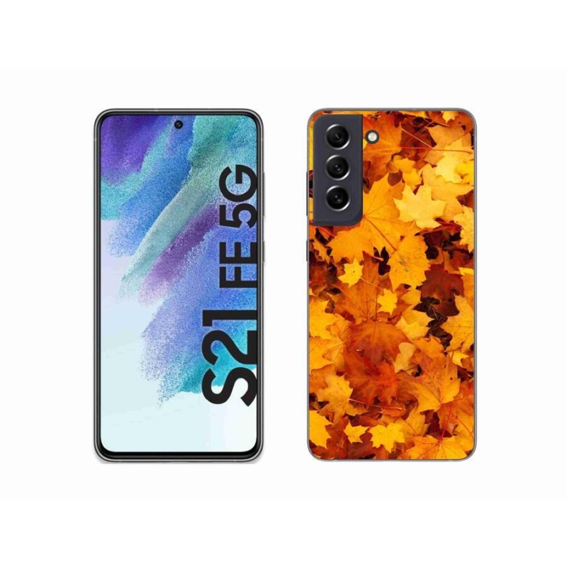 Gelový kryt mmCase na mobil Samsung Galaxy S21 FE 5G - javorové listy