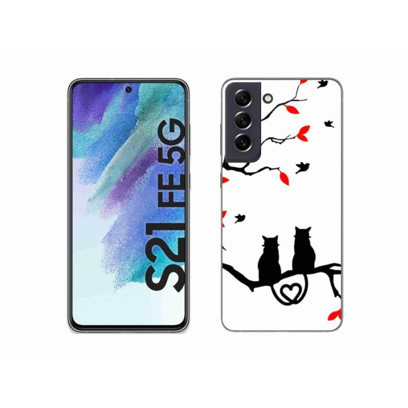 Gelový kryt mmCase na mobil Samsung Galaxy S21 FE 5G - kočičí láska