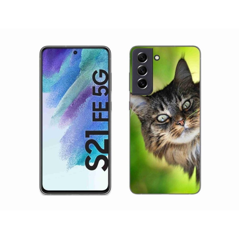 Gelový kryt mmCase na mobil Samsung Galaxy S21 FE 5G - kočka 3