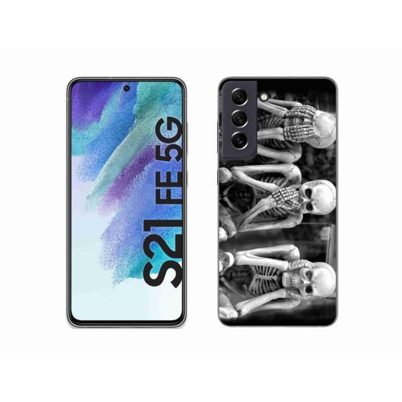 Gelový kryt mmCase na mobil Samsung Galaxy S21 FE 5G - kostlivci