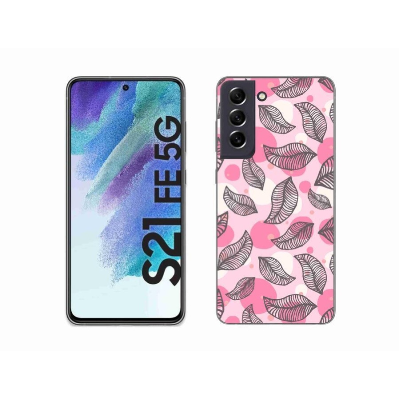 Gelový kryt mmCase na mobil Samsung Galaxy S21 FE 5G - kreslené padající listy