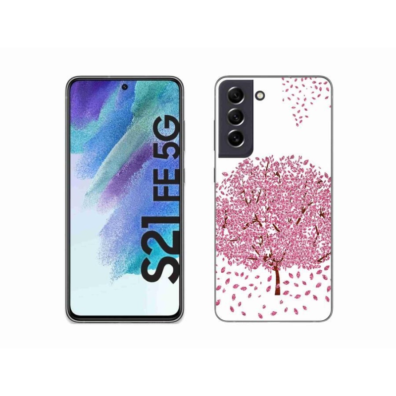 Gelový kryt mmCase na mobil Samsung Galaxy S21 FE 5G - kreslený strom s listy