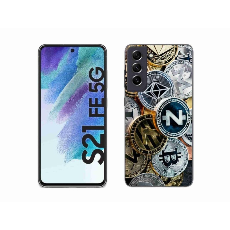 Gelový kryt mmCase na mobil Samsung Galaxy S21 FE 5G - kryptoměny