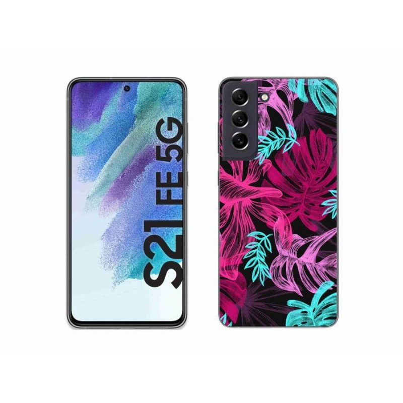 Gelový kryt mmCase na mobil Samsung Galaxy S21 FE 5G - květiny 1