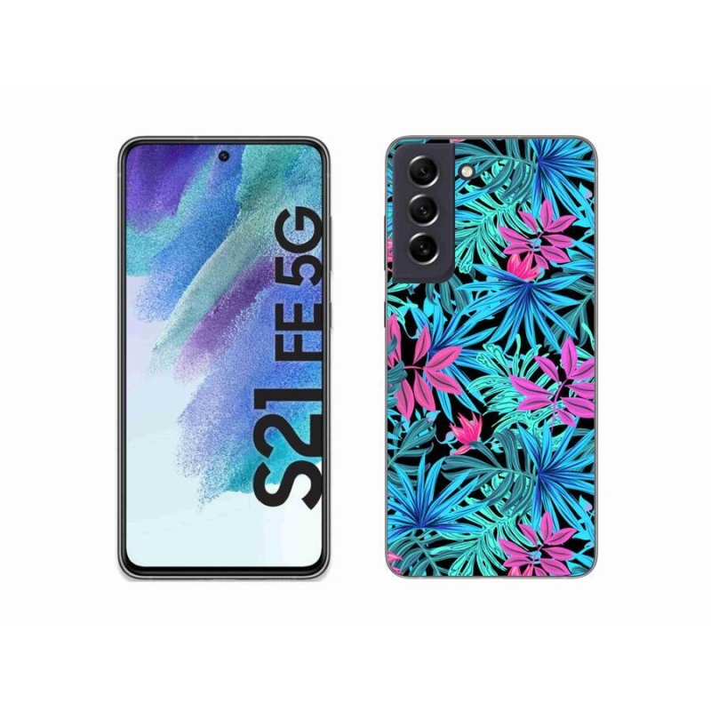 Gelový kryt mmCase na mobil Samsung Galaxy S21 FE 5G - květiny 3