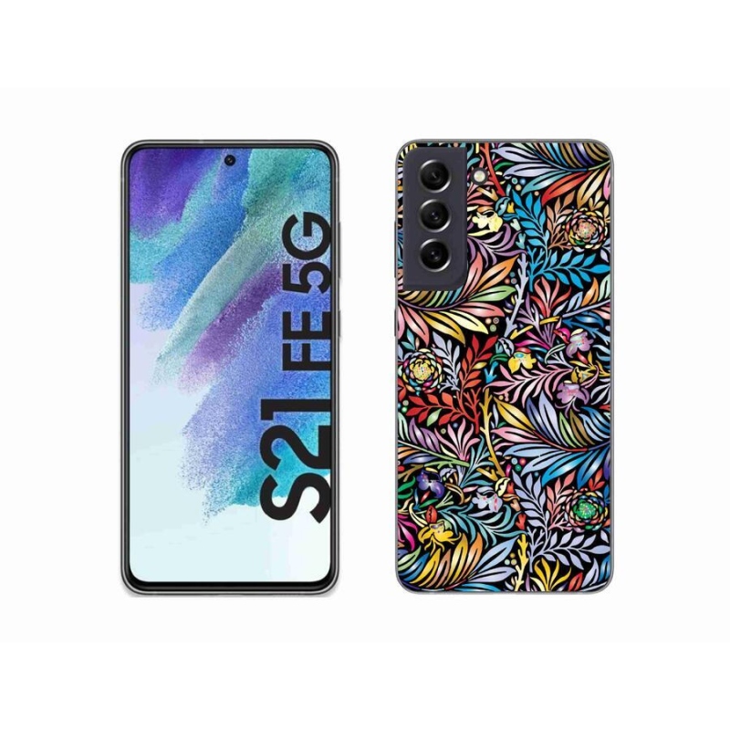 Gelový kryt mmCase na mobil Samsung Galaxy S21 FE 5G - květiny 5