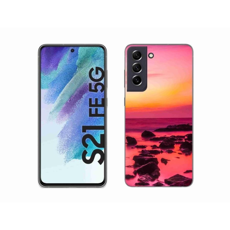 Gelový kryt mmCase na mobil Samsung Galaxy S21 FE 5G - moře a záře