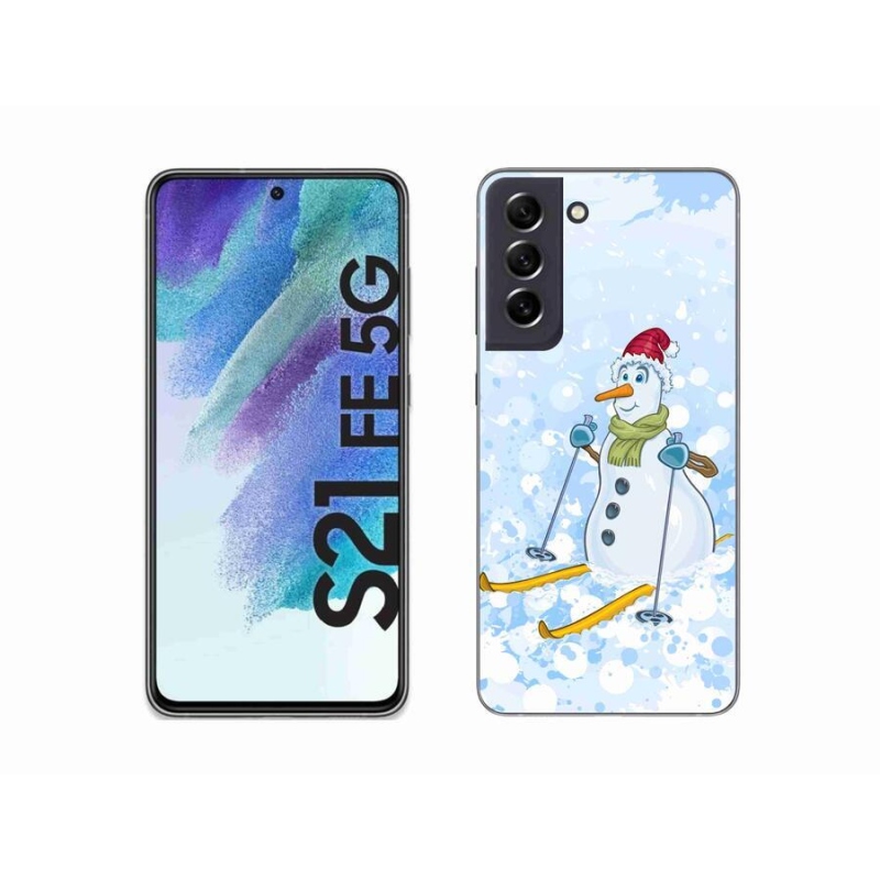 Gelový kryt mmCase na mobil Samsung Galaxy S21 FE 5G - sněhulák