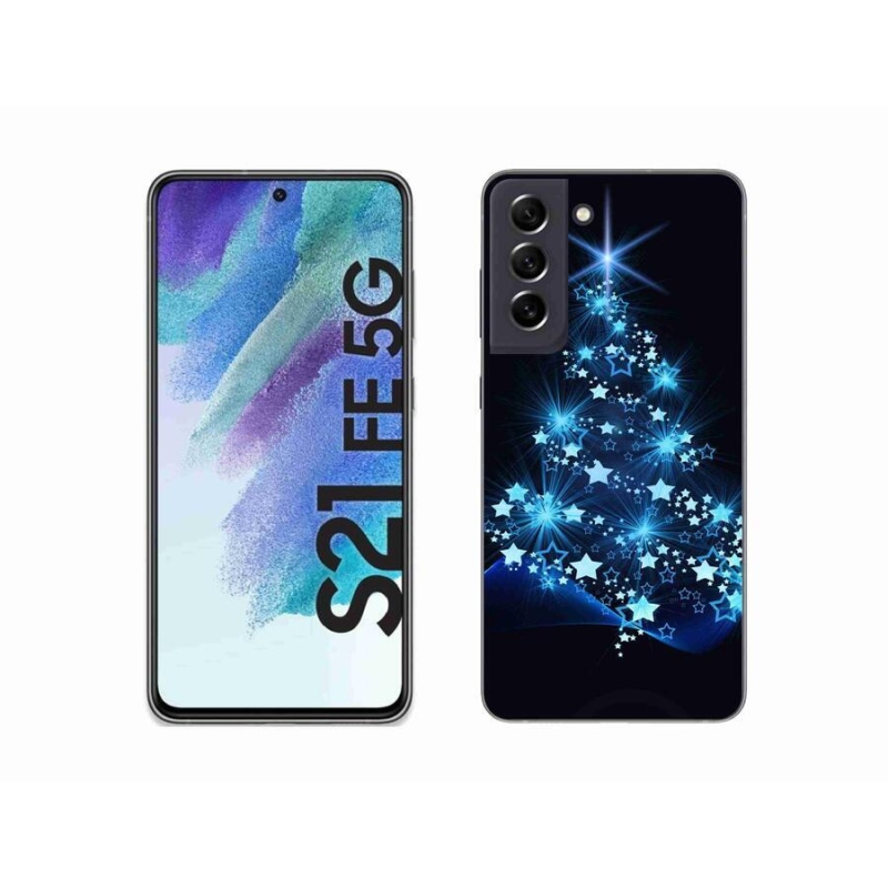 Gelový kryt mmCase na mobil Samsung Galaxy S21 FE 5G - vánoční stromek