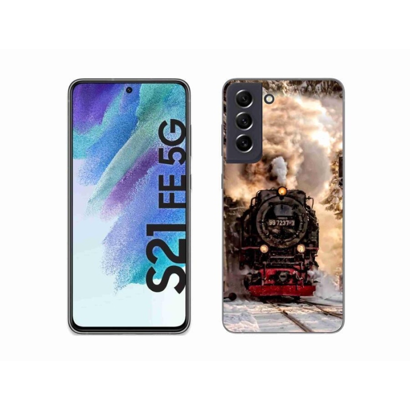 Gelový kryt mmCase na mobil Samsung Galaxy S21 FE 5G - vlak