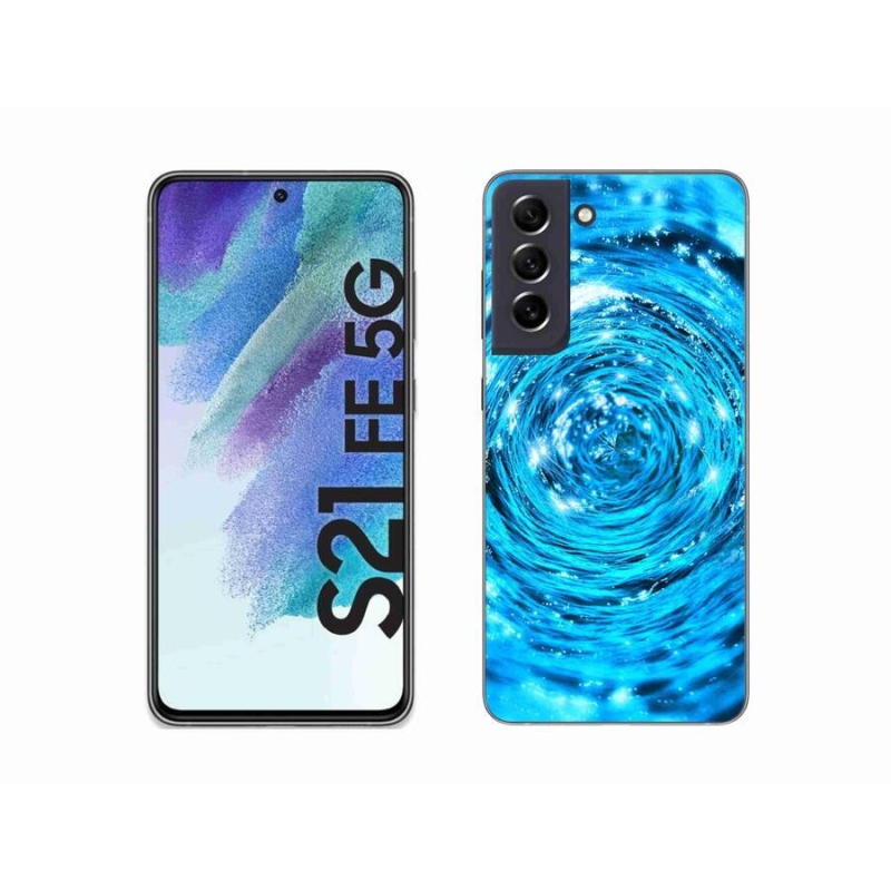 Gelový kryt mmCase na mobil Samsung Galaxy S21 FE 5G - vodní vír