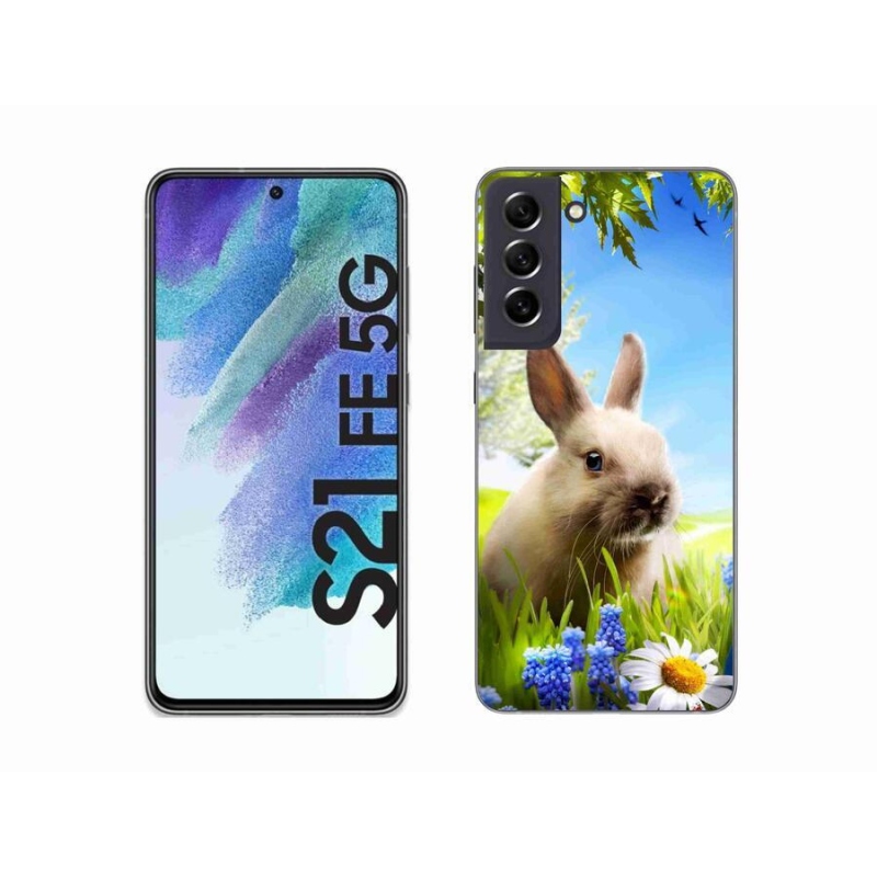 Gelový kryt mmCase na mobil Samsung Galaxy S21 FE 5G - zajíček