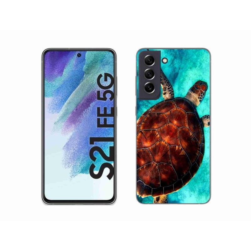 Gelový kryt mmCase na mobil Samsung Galaxy S21 FE 5G - želva