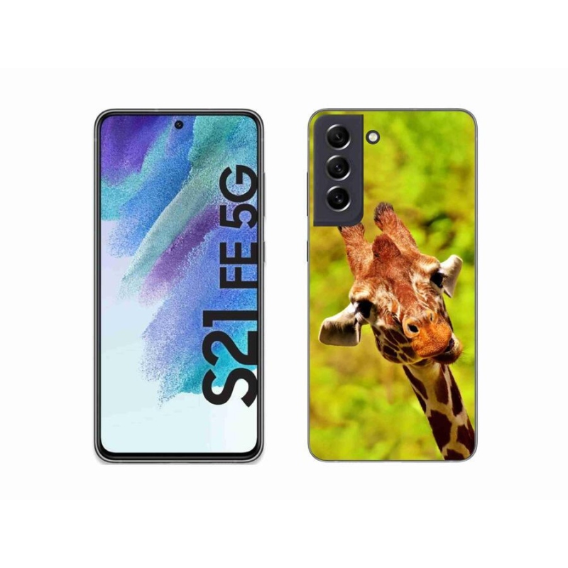 Gelový kryt mmCase na mobil Samsung Galaxy S21 FE 5G - žirafa
