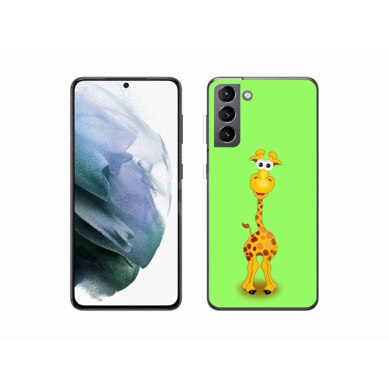 Gelový kryt mmCase na mobil Samsung Galaxy S21 - kreslená žirafa