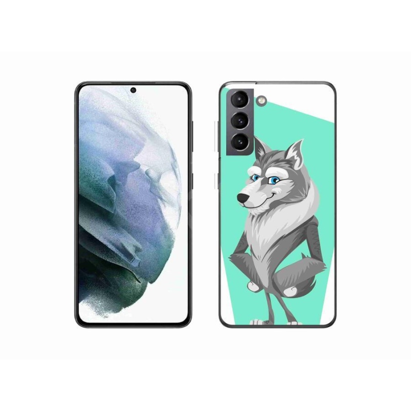 Gelový kryt mmCase na mobil Samsung Galaxy S21 - kreslený vlk