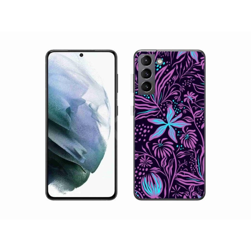 Gelový kryt mmCase na mobil Samsung Galaxy S21 - květiny 2
