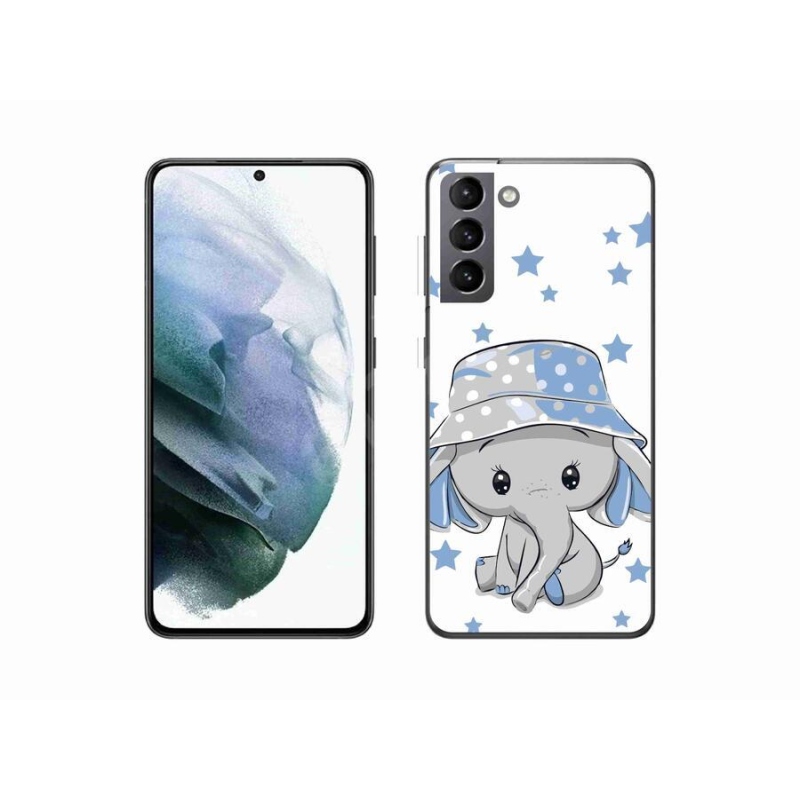 Gelový kryt mmCase na mobil Samsung Galaxy S21 - modrý slon