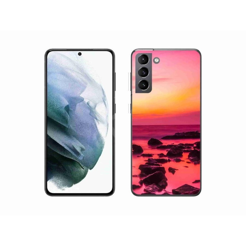 Gelový kryt mmCase na mobil Samsung Galaxy S21 - moře a záře