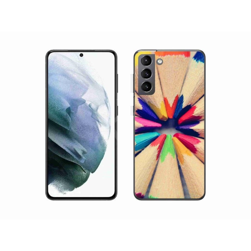Gelový kryt mmCase na mobil Samsung Galaxy S21 - pastelky