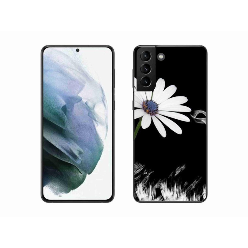 Gelový kryt mmCase na mobil Samsung Galaxy S21 Plus - bílá květina