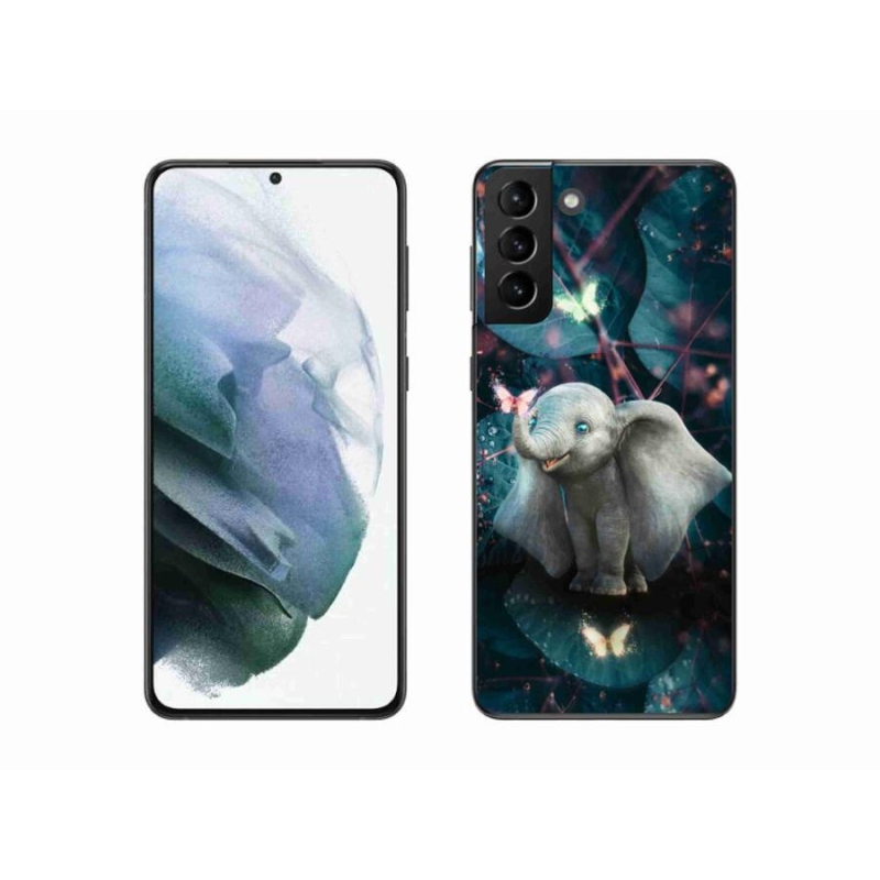 Gelový kryt mmCase na mobil Samsung Galaxy S21 Plus - roztomilý slon