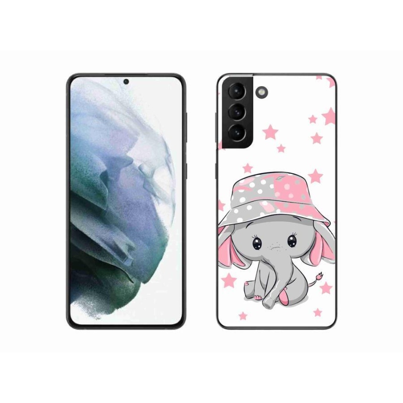 Gelový kryt mmCase na mobil Samsung Galaxy S21 Plus - růžový slon