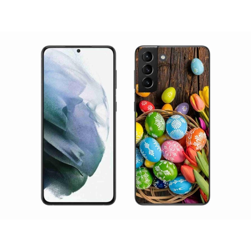 Gelový kryt mmCase na mobil Samsung Galaxy S21 Plus - velikonoční vajíčka