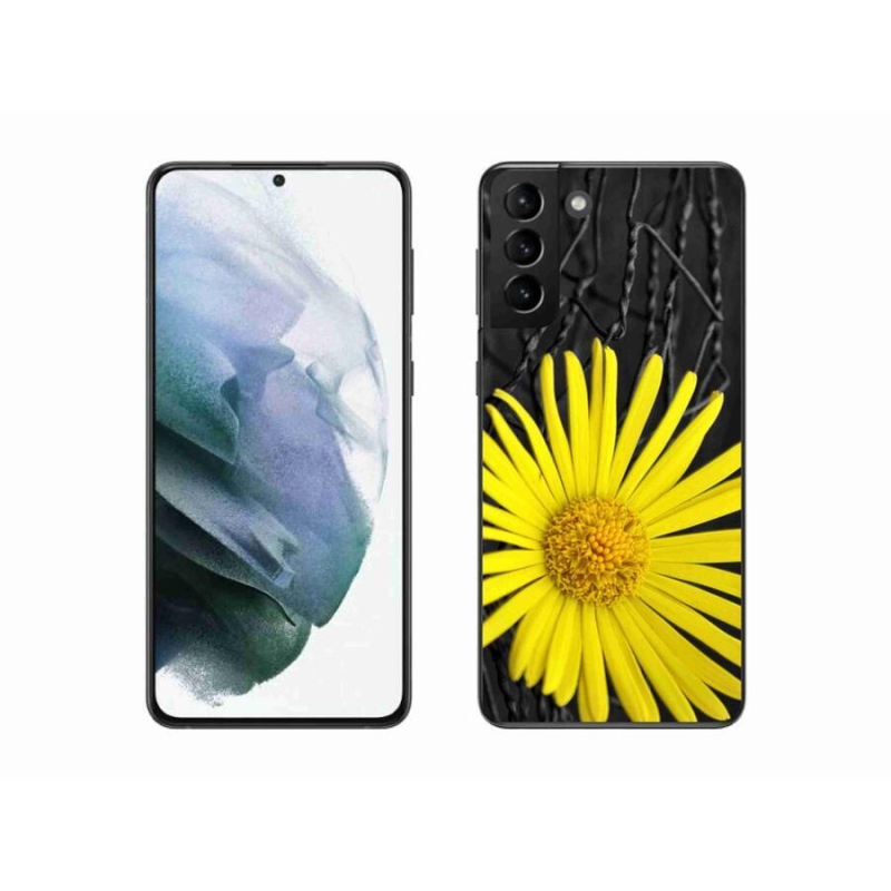 Gelový kryt mmCase na mobil Samsung Galaxy S21 Plus - žlutá květina