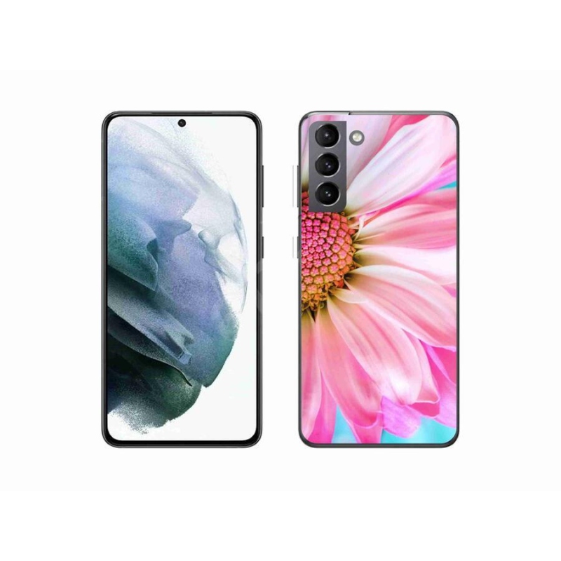Gelový kryt mmCase na mobil Samsung Galaxy S21 - růžová květina