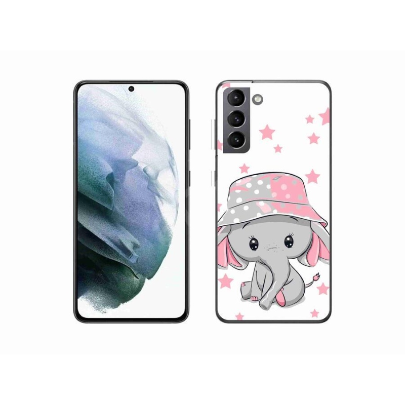 Gelový kryt mmCase na mobil Samsung Galaxy S21 - růžový slon