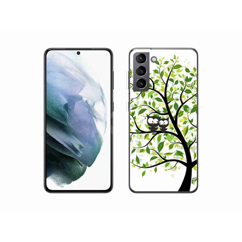 Gelový kryt mmCase na mobil Samsung Galaxy S21 - sovičky na stromě