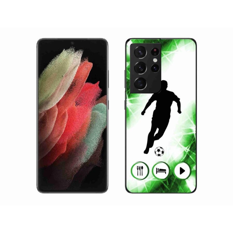 Gelový kryt mmCase na mobil Samsung Galaxy S21 Ultra 5G - fotbalista