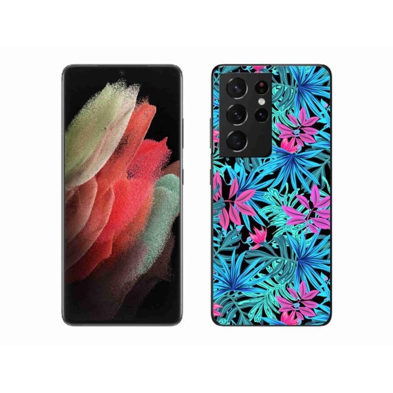 Gelový kryt mmCase na mobil Samsung Galaxy S21 Ultra 5G - květiny 3