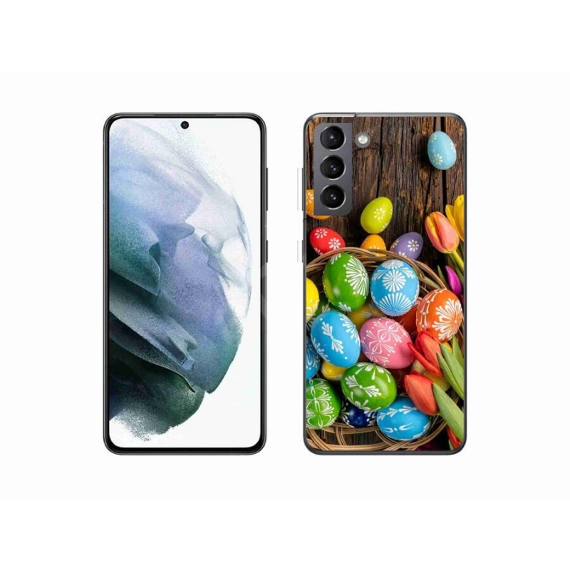 Gelový kryt mmCase na mobil Samsung Galaxy S21 - velikonoční vajíčka