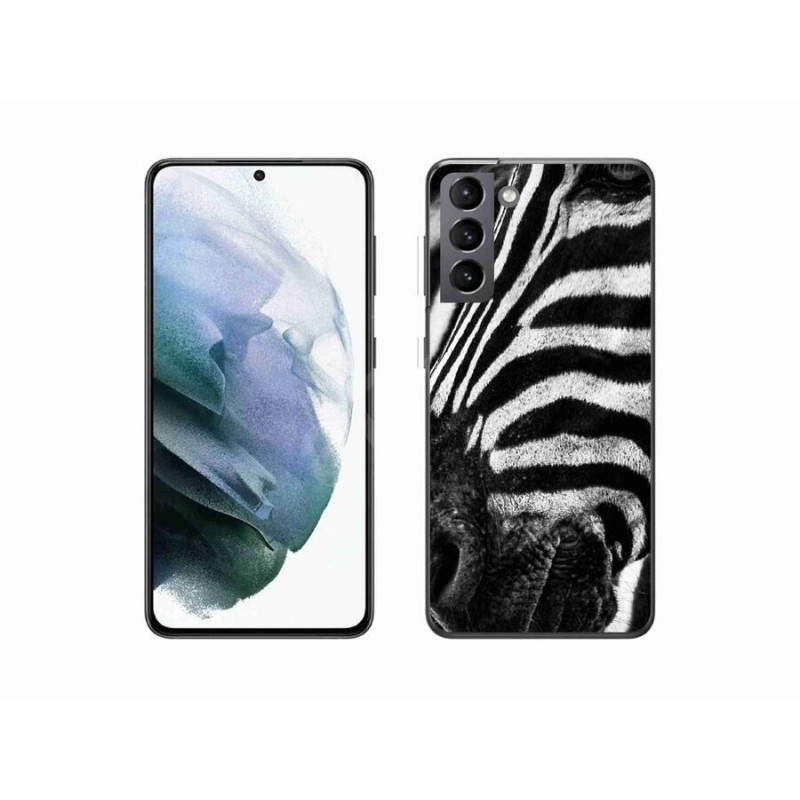 Gelový kryt mmCase na mobil Samsung Galaxy S21 - zebra