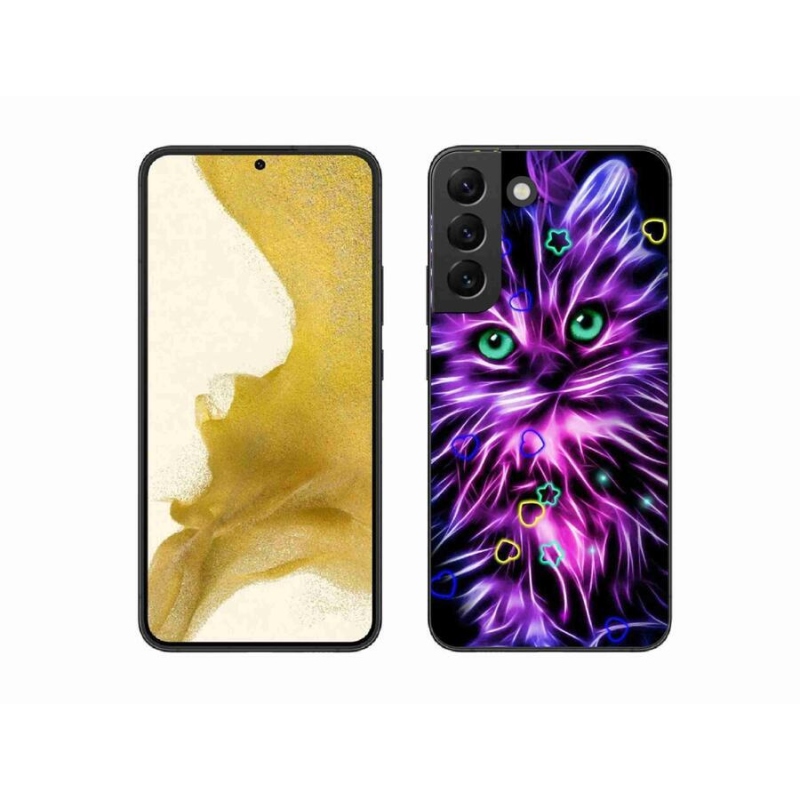 Gelový kryt mmCase na mobil Samsung Galaxy S22+ 5G - abstraktní kočka