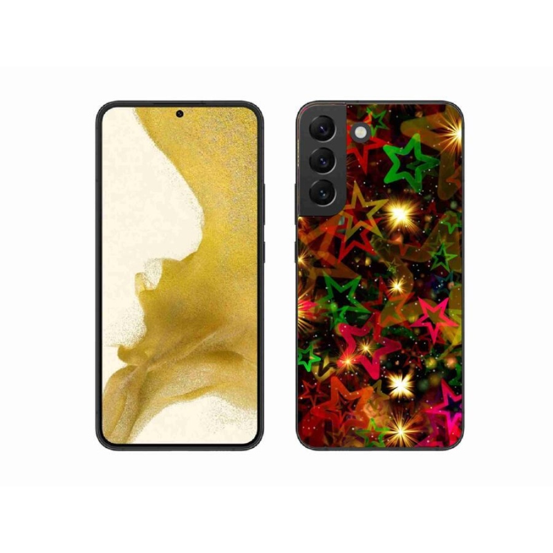Gelový kryt mmCase na mobil Samsung Galaxy S22+ 5G - barevné hvězdičky