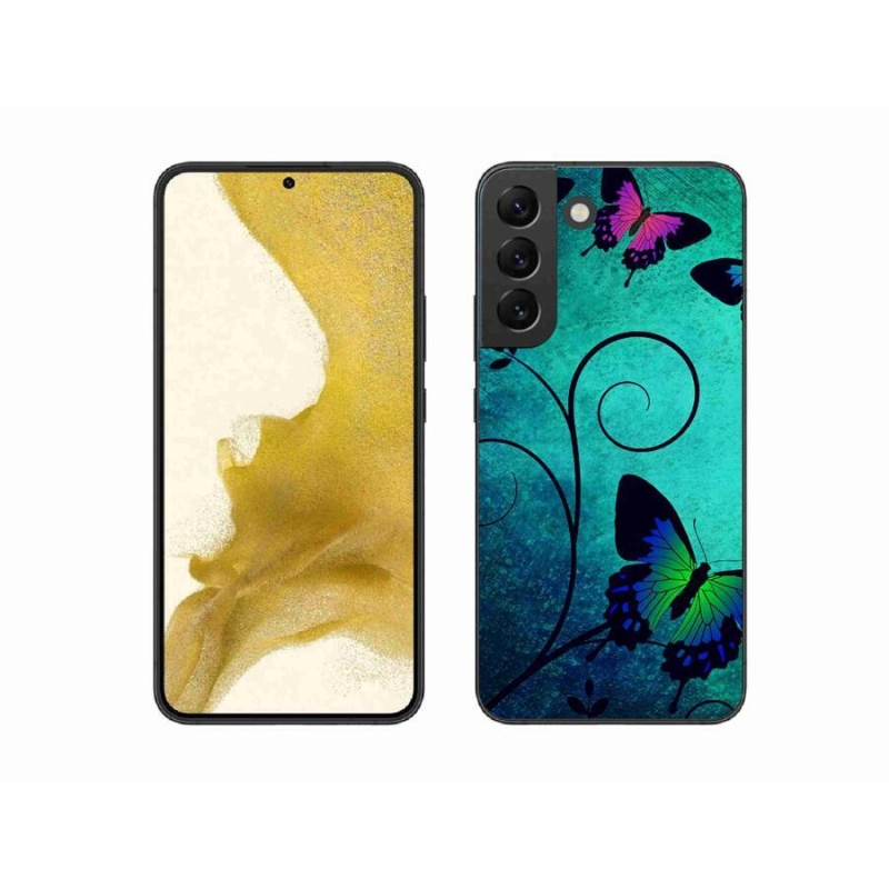 Gelový kryt mmCase na mobil Samsung Galaxy S22+ 5G - barevní motýli