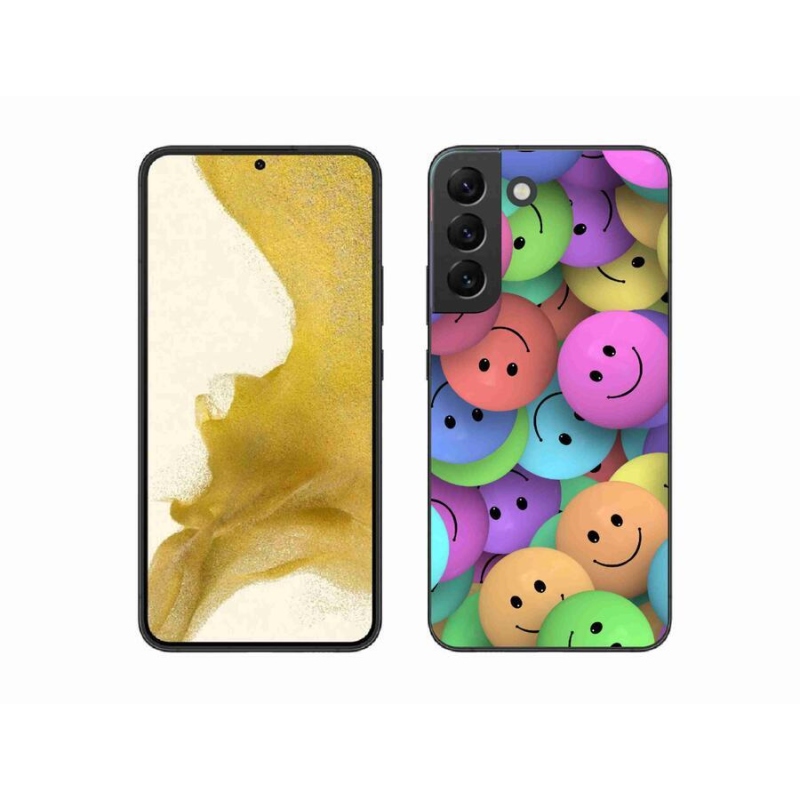 Gelový kryt mmCase na mobil Samsung Galaxy S22+ 5G - barevní smajlíci