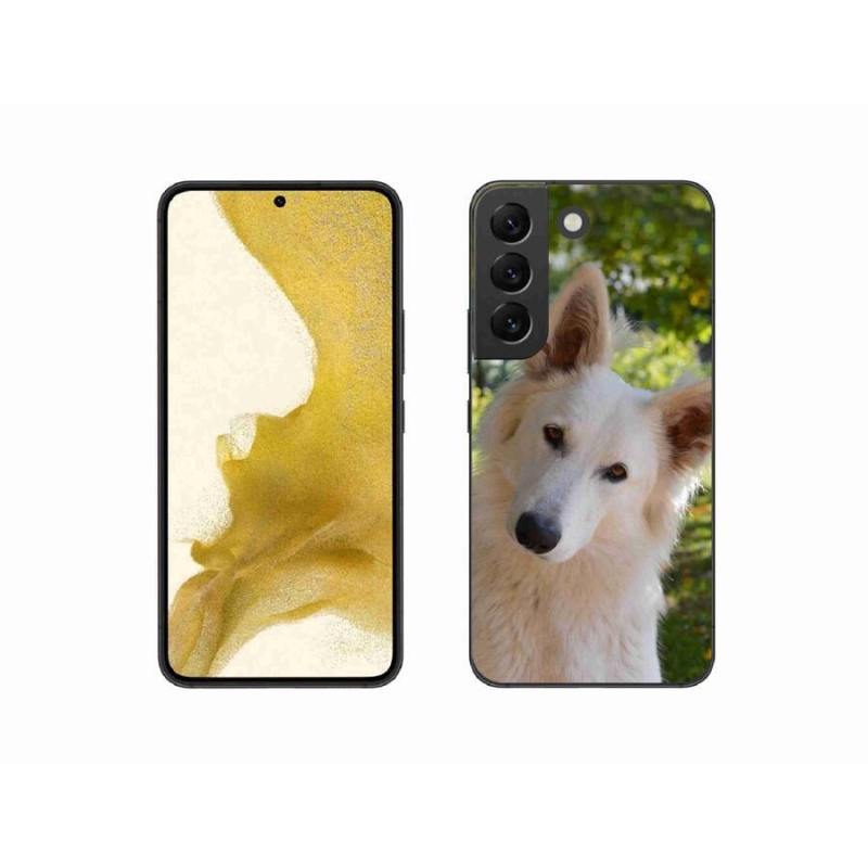 Gelový kryt mmCase na mobil Samsung Galaxy S22 5G - bílý švýcarský ovčák 1