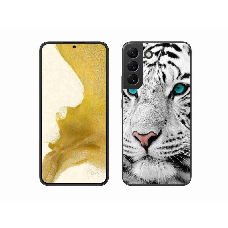 Gelový kryt mmCase na mobil Samsung Galaxy S22+ 5G - bílý tygr