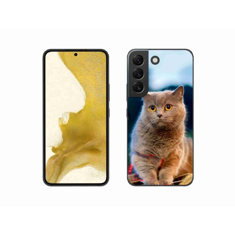 Gelový kryt mmCase na mobil Samsung Galaxy S22 5G - britská modrá 2
