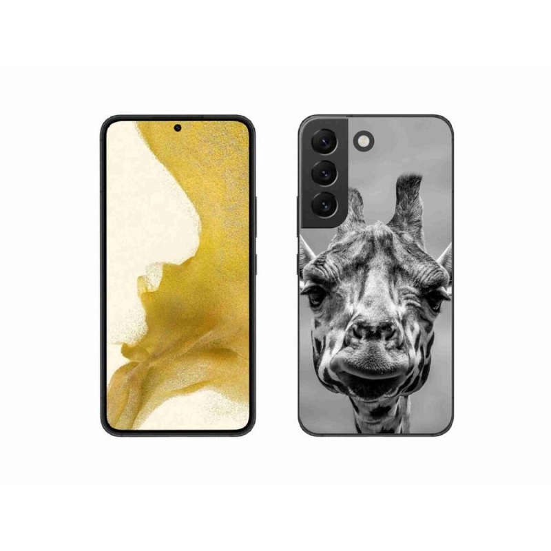 Gelový kryt mmCase na mobil Samsung Galaxy S22 5G - černobílá žirafa