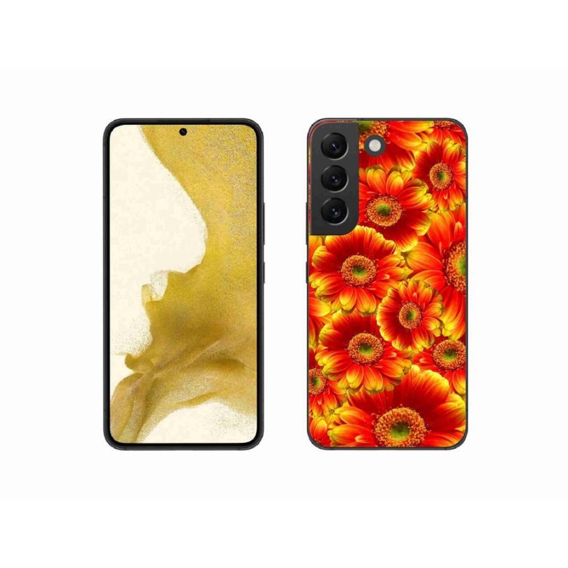 Gelový kryt mmCase na mobil Samsung Galaxy S22 5G - gerbera 1