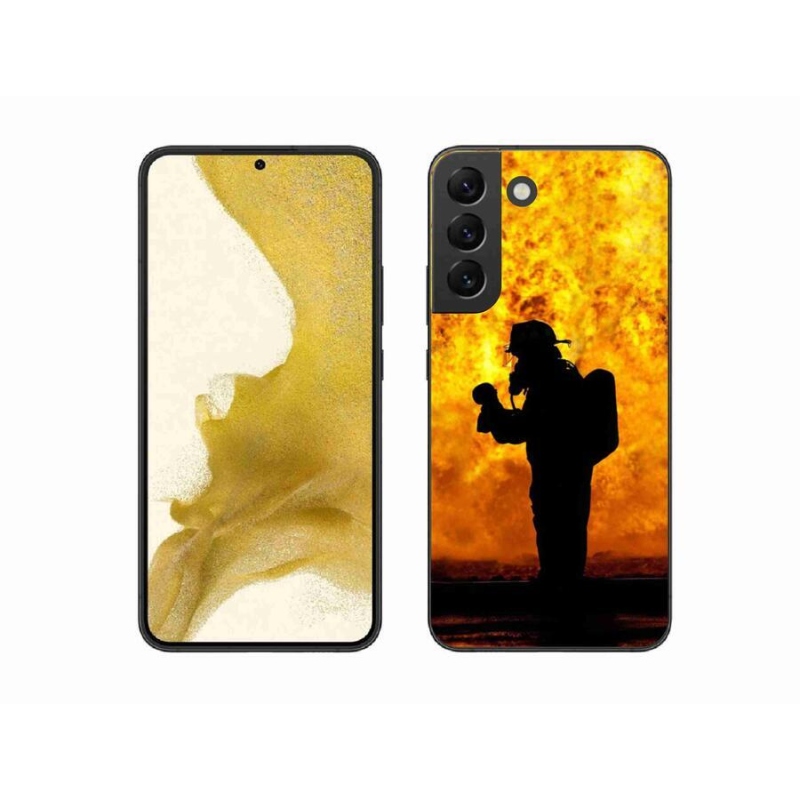 Gelový kryt mmCase na mobil Samsung Galaxy S22+ 5G - hasič