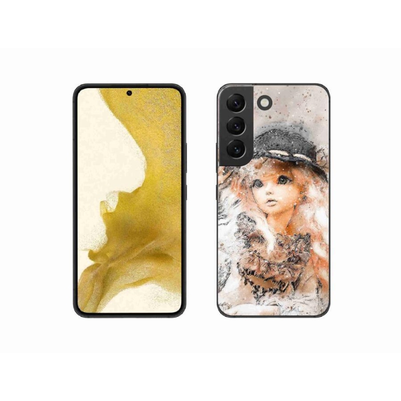 Gelový kryt mmCase na mobil Samsung Galaxy S22 5G - holčička s kloboukem